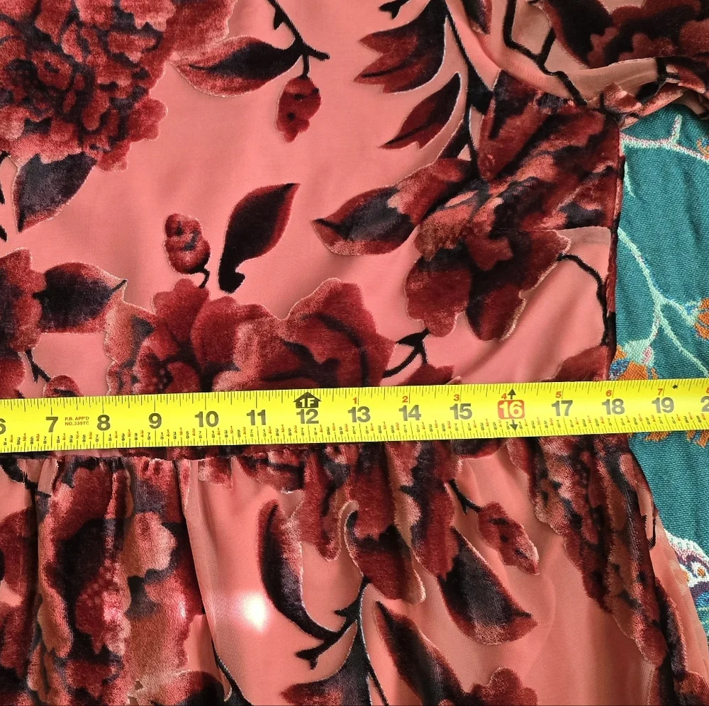 Floral Velvet Dress in Pink Combo - Picture 5 of 11